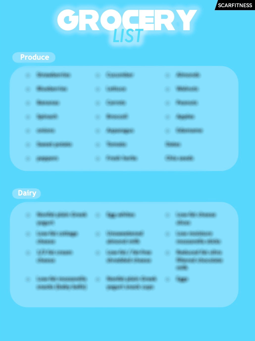 Meal Plan High Protein Snacks and Meals